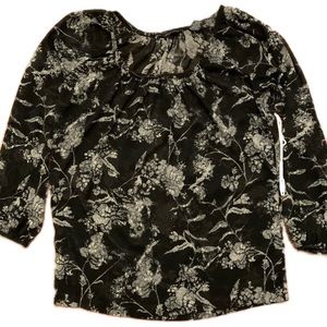 ❌SOLD❌New York & Co. Sheer Floral Top